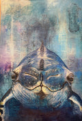 Well, Hello — Original Whale Painting | Mixed Media on Canvas